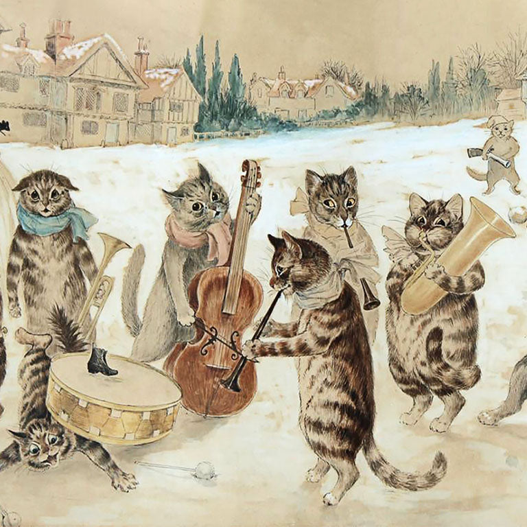 Louis Wain Carol Singing