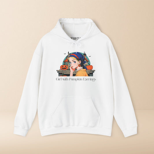 Juju FW02 Girl with Pumpkin Earrings Hooded Sweatshirt