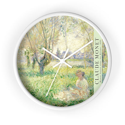 Monet Woman Seated Under the Willows 1880 Wall Clock