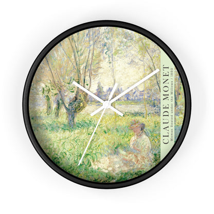 Monet Woman Seated Under the Willows 1880 Wall Clock