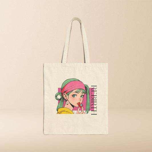 Juju 02 Candy Candy Cotton Canvas Tote Bag