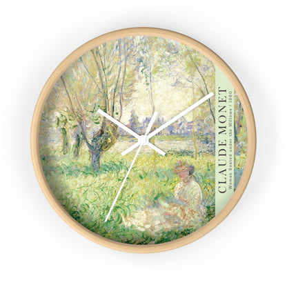 Monet Woman Seated Under the Willows 1880 Wall Clock