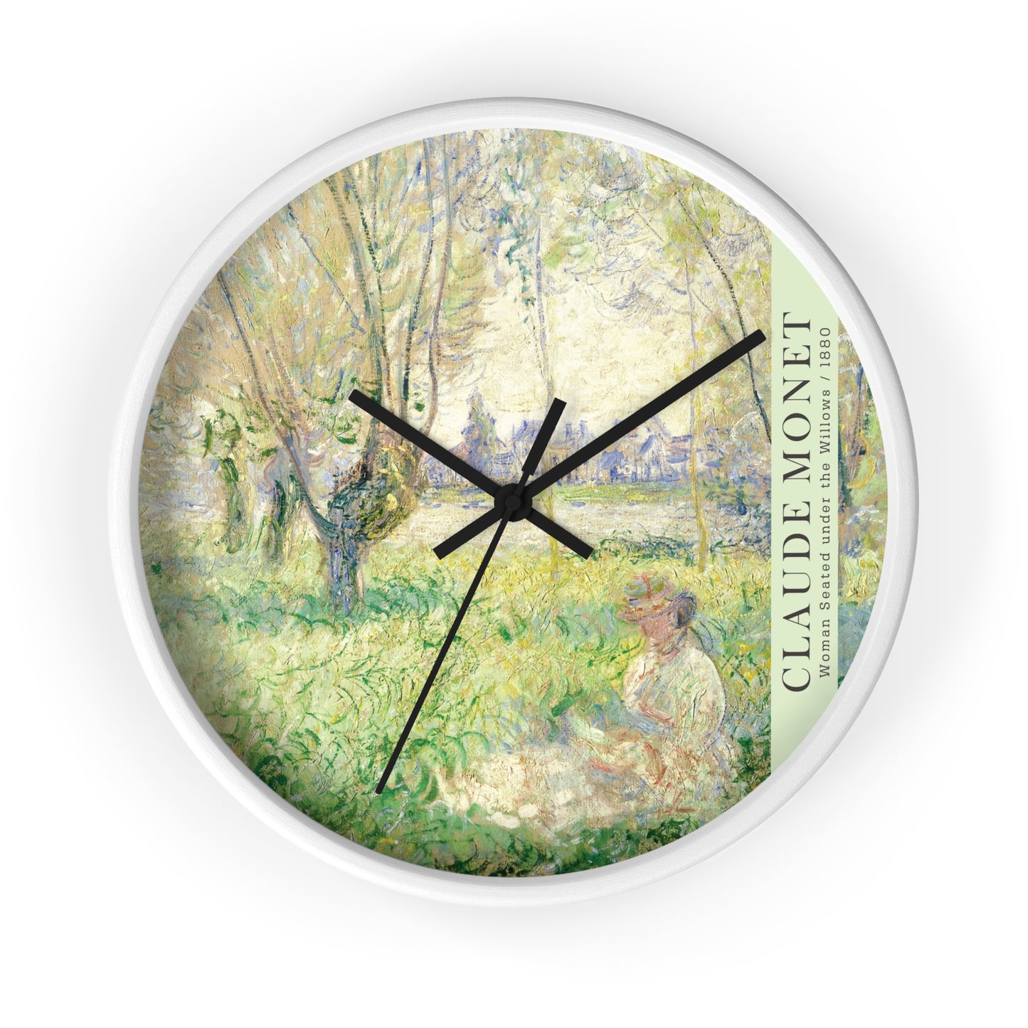 Monet Woman Seated Under the Willows 1880 Wall Clock