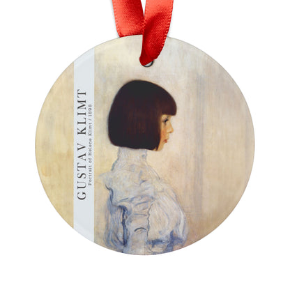 Klimt Portrait of Helene Klimt 1898 Acrylic Ornament with Ribbon