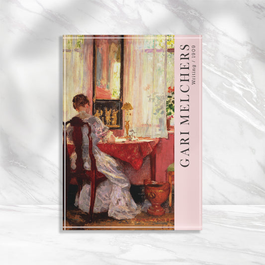 Melchers Writing 1909 Acrylic Art Block